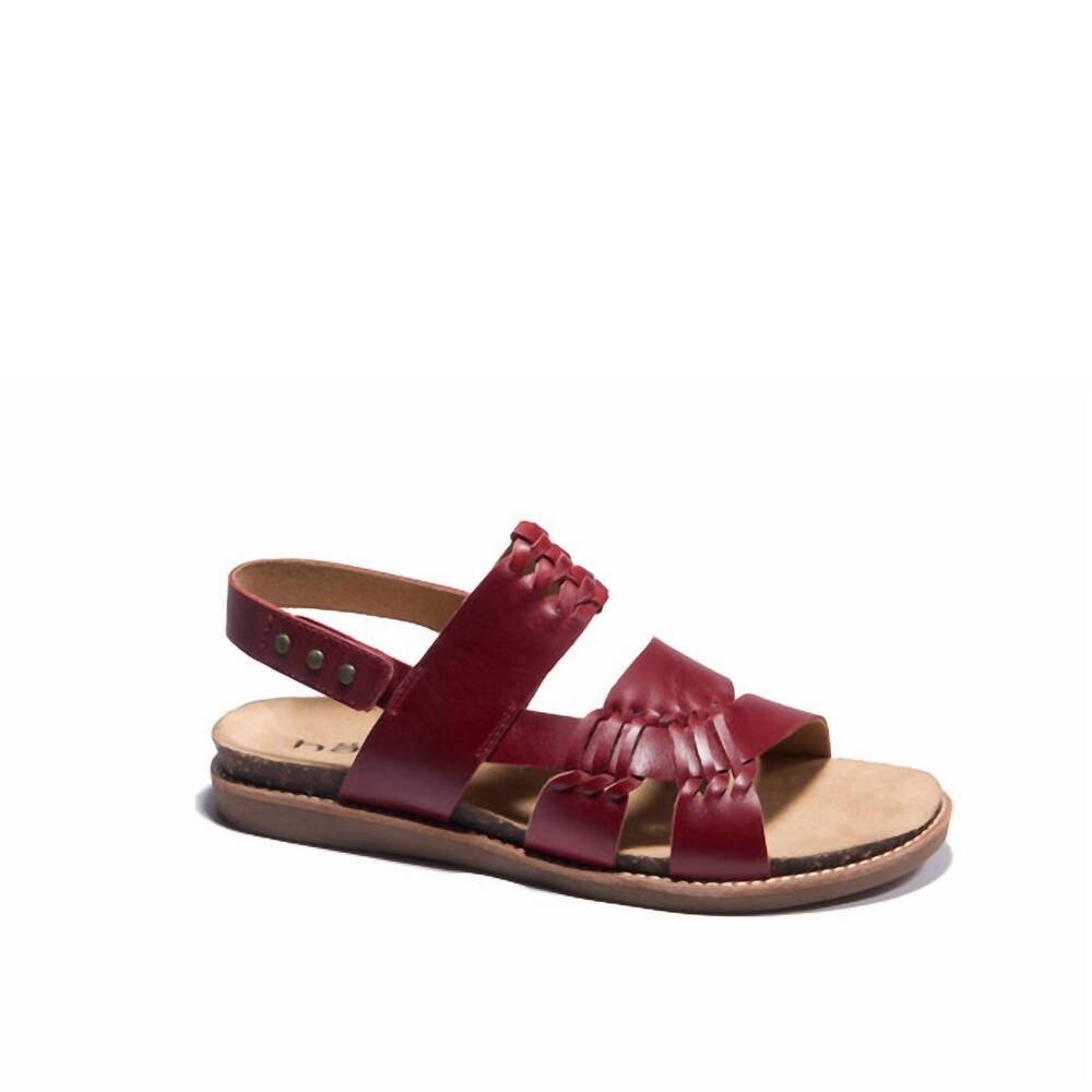 NEW HALSA FOOTWEAR women's bella sandals in dark red